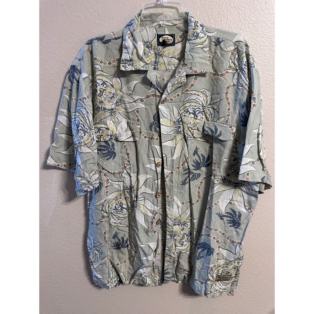 Tommy Bahama Floral Button Up Camp Shirt Medium Menswear